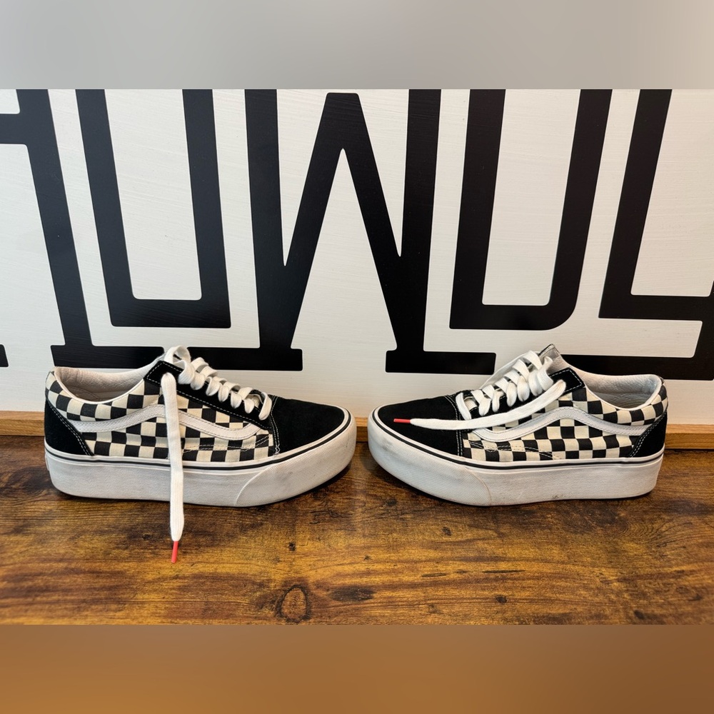 Vans Black and White Checkered Sneakers